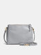 Brenice Women PU Leather Brief Convertible Straps Crossbody Bag Large Capacity Interior Compartment Storage Bag - Gray