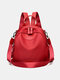 Women Multi-carry Large Capacity Travel Backpack Crossbody Bag Shoulder Bag - Red