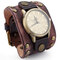 Vintage Cow Leather Bracelet Watch Adjustable Rivet Multi-Layer Unisex Quartz Watch - 04