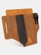 EDC Vintage Tactical Bag Multifunction Stitch Detail Genuine Leather Waist Bag - Brown