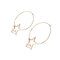 Trendy Metal Star Earring Geometric Big Round Earring Vintage Jewelry for Women - Gold