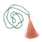 Bohemian Handmade String Beads Crystal Tassel Pendant Necklace Buddha Head Pendant Long Necklace - 02