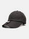 यूनिसेक्स सिल्क सॉलिड कलर मेटल बकल डेकोरेशन फैशन सनशेड बेसबॉल कैप - काली