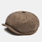 Unisex British Retro Beret Flat Caps Painter Hat Octagonal Cap Newsboy Hat - Brown