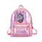 Bright Face Laser Backpack Cartoon Cute Unicorn Backpack Girl Casual Bag Tide Pu Defense - Pink-645