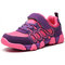 Unisex Kids Mesh Breathable Hook Loop Comfy Sport Running Trainers - Pink