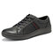 Men Retro Microfiber Leather Non Slip Casual Sneakers - Gray