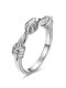 Trendy Simple Knots Circle-shaped Titanium Steel Ring - Silver