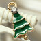 1Pcs Gold Christmas Gifts Charms Tree Deer Snowflake Pendant - #5