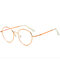 Men Women Ultra-light Optical Mirror Radiation Protection Eyeglasses Clear Lens Glasses - Orange