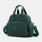 Women USB Charging Multi-carry Waterproof Backpack Crossbody Bag - Green