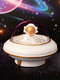 1 PC Resin Creative UFO Astronaut Gift Handicraft Handmade Home Decoration Ornament - #04