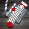 WomenTransparent Silk Socks Ankle Low Cut Yarn Crystal Striped Floral Short Pantyhose - Red