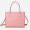 QUEENIE Women Casual Shopping Multifunction Handbag Solid Shoulder Bag - Pink