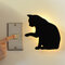 Cute Cat Acrylic Wall Light Sound Control Lamp LED Night Light Living Room - #2