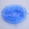 6PCS Silicone Microwave Freezer Fresh Covers Bowl Pan Stretch Spill Lid Stopper Cover Can Opener - Blue