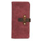 Canvas With Leather Wallet 6 Card Slots Vintage Casual Waterproof Clutch Bag Coin Bag For Men - Red