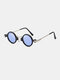 Men Fashion Outdoor UV Protection Galvanized Metal Frame Non-slip Nose Pad Circle Round Sunglasses - #09