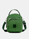 JOSEKO Women's Nylon Simple Fashion Handbag Shoulder Bag Solid Color Lightweight Crossbody Bag - Green