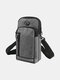 Men's Oxford Cloth Outdoor Sports 6.5 Inch Mobile Phone Bag Shoulder Messenger Bag Arm Bag Waist Bag - Gray