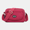 Women Nylon Waterproof Multi-slot Travel Casual Crossbody Bag Shoulder Bag - Purple1