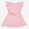 Girl's Flying Sleeves Lace-up Casual Pink Dress For 1-5Y - Pink
