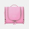 Women Waterproof Folding Storage Bag Hanging Hook Makeup Bag - Pink