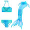 3Pcs Mermaid Tail Swimwear Bikini Bathing Suit Costume Swimsuit For Girls 4Y-13Y - #5