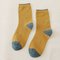 New Tube Socks Ladies Solid Color Tube Socks Creative Models Cotton Color Matching Women Socks - Yellow