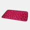1 Pcs Coral Fleece Bathroom Memory Foam Rug Kit Toilet Bath Non-slip Mats Floor Carpet Set For Bathroom - Red1
