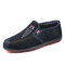 Men Synthetic Suede Warm Lining Slip On Casual Shoes - Blue