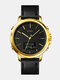 Leather Alarm Stopwatch Sport Watch Luminous Display Men Waterproof Dual Display Digital Watch - #03