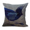 Vintage Style Little Bird Square Cushion Cover Square Pillow Case Home Office Sofa Decor - #3