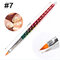 6 Styles Mermaid Handle Nail Art Brush Acrylic UV Gel Extension Flower Design Drawing Painting Pen - 07