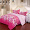 3 Or 4pcs Cotton Blend Mix Patterns Paint Printing Bedding Sets Single Twin Queen Size - F