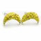 S925 Silver Earrings Moon Crystal Women Earrings - Yellow