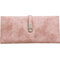 Women Retro Solid Color Long Wallet Clutch Bag  - Pink