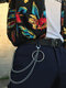 115cm Alloy Punk Style Hip Hop Jump Trend Waist Chain Accessories Jeans Chain - Silver