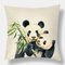 1 pieza de lino Lovely Panda Patrón Juegos Olímpicos de Invierno Beijing 2022 decoración en dormitorio sala de estar sofá funda de cojín funda de almohada - #06