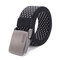 3.8cm*125cm  Quick Dry Thicker Nylon Belts Spot Canvas Belts Metal Buckle Belts - Black1