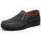 Men Old Peking Style Textile Splicing Comfy Slip On Casual Shoes - Grey