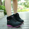 Warm Fur Lining Rocker Sole Platform Boots Casual Shoes - Black