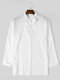 Mens Solid Basics Long Sleeve Henley Shirts - White