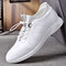 Men Cow Leather Hard Wearing Non Slip Business Casual Shoes - White