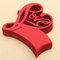 50Pcs LOVE Shape Wedding Name Place Cards  Wine Glass Laser Cut Pearlescent Card Party Accessories - Red
