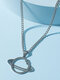 Trendy Hip Hop Hollow Planet-shaped Pendant Chain Titanium Steel Necklace - Steel Color