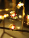 1 PC PVC LED Christmas Snow Man Santa Claus Decoration String Lights For Christmas Party - Bell