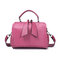 Women Leisure Solid Casual Crossbody Bag Multi-function Handbag Concise Shoulder Bag - Pink