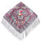 Cotton And Linen Printing Shawl Square Scarf Headscarf Tassel Scarf - WJ14 grey