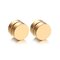 Punk Magnetic No Pierced Mens Earrings Stainless Steel Round Clip On Earrings for Men Women - Gold